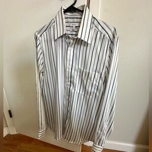 Men's striped button down shirt